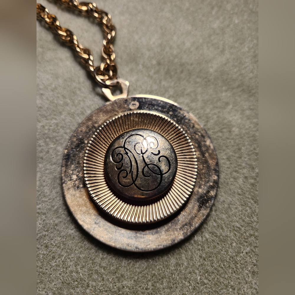 Vintage gold medal necklace